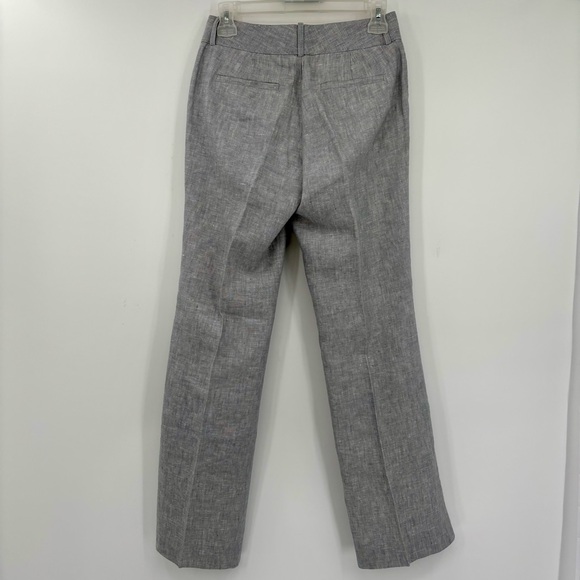 Banana Republic 100% Linen Grey Martin Trouser Pants Size 0P - Picture 7 of 11